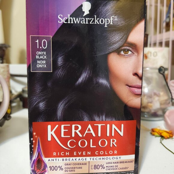 Schwarzkopf Black Permanent Keratin Colour - Brand New in Box - Picture 1 of 6